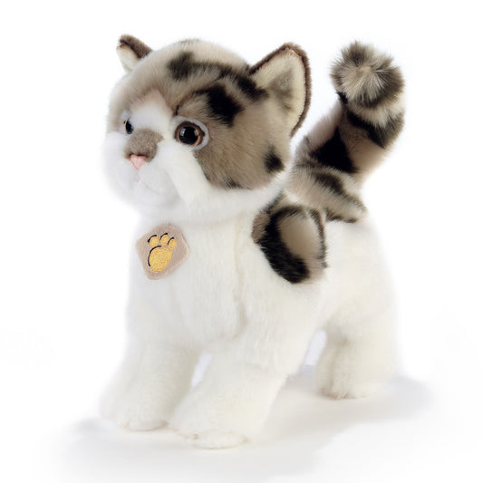 צעצוע בובת פרווה רכה חתול 28 ס"מ מתנה לילדים מגיל שנה ומעלה
