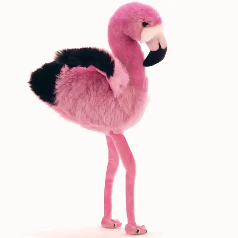 בובת פרווה פלמינגו רכה ונעימה, צעצוע מרגיע לילדים ומתנה מושלמת לילדים
